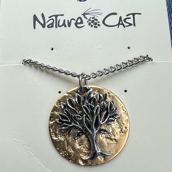 Nature Cast Jewelry - 🔥SALE🔥NWT 18" Sterling Tree of Life on Bronze Disc Necklace Two Tone USA Made